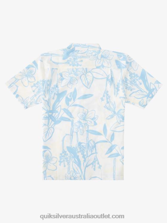 Quiksilver Men Waterman Loose Ways Hawaiian Shirt H2N4B1327 white loose ways