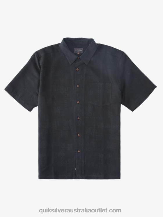 Quiksilver Men Waterman Manele Bay Short Sleeve Shirt H2N4B798 black