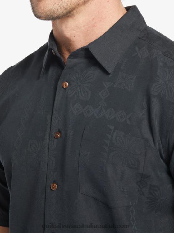 Quiksilver Men Waterman Manele Bay Short Sleeve Shirt H2N4B798 black