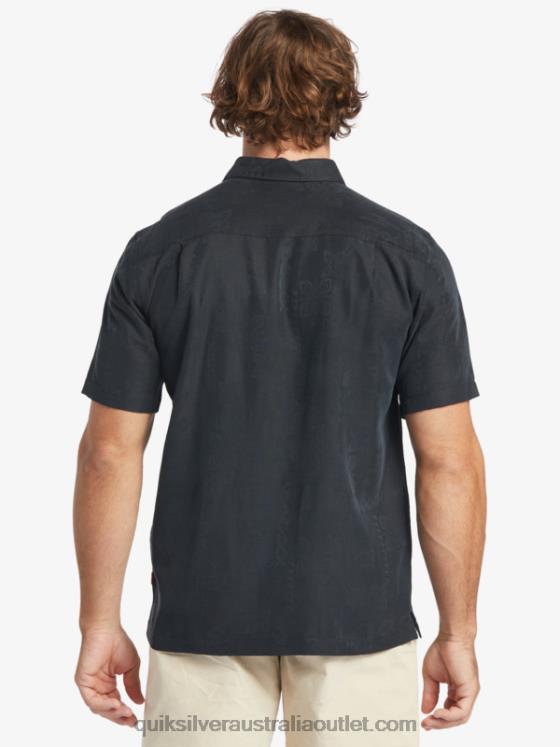 Quiksilver Men Waterman Manele Bay Short Sleeve Shirt H2N4B798 black
