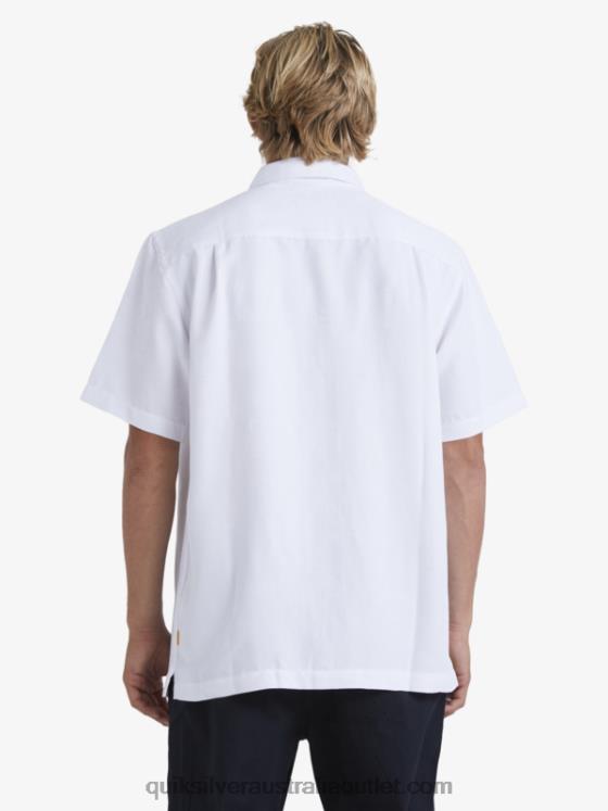Quiksilver Men Waterman Manele Bay Short Sleeve Shirt H2N4B799 white