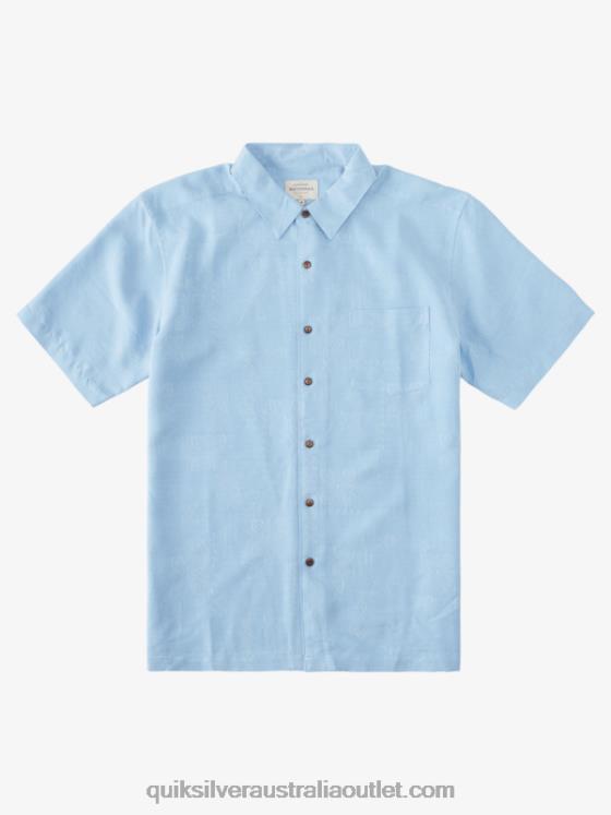 Quiksilver Men Waterman Manele Bay Short Sleeve Shirt H2N4B800 dusk blue