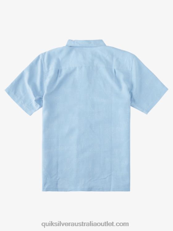 Quiksilver Men Waterman Manele Bay Short Sleeve Shirt H2N4B800 dusk blue