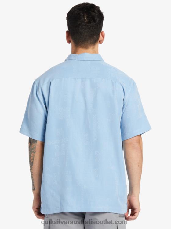 Quiksilver Men Waterman Manele Bay Short Sleeve Shirt H2N4B800 dusk blue