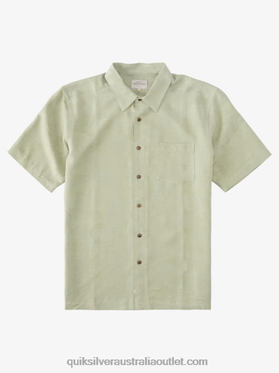 Quiksilver Men Waterman Manele Bay Short Sleeve Shirt H2N4B801 tea