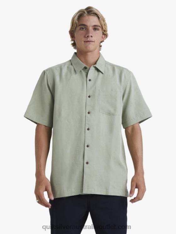 Quiksilver Men Waterman Manele Bay Short Sleeve Shirt H2N4B801 tea