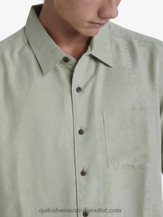 Quiksilver Men Waterman Manele Bay Short Sleeve Shirt H2N4B801 tea