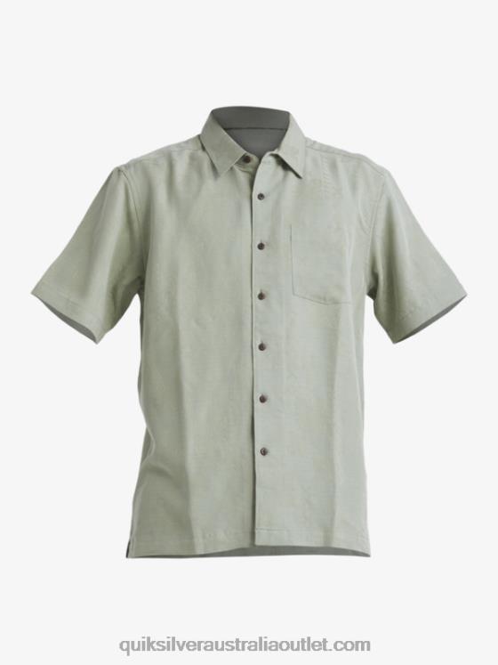 Quiksilver Men Waterman Manele Bay Short Sleeve Shirt H2N4B801 tea