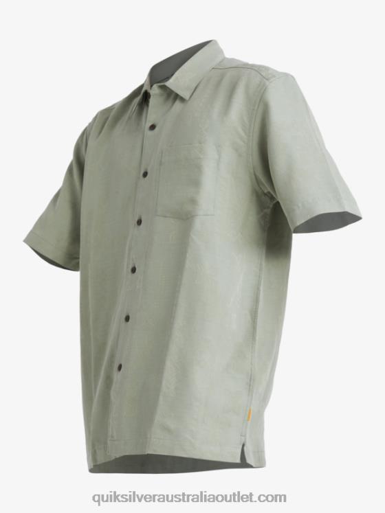 Quiksilver Men Waterman Manele Bay Short Sleeve Shirt H2N4B801 tea