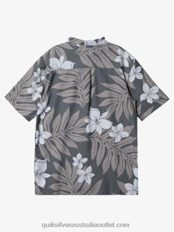 Quiksilver Men Waterman Shonan Short Sleeve Shirt H2N4B993 dark slate