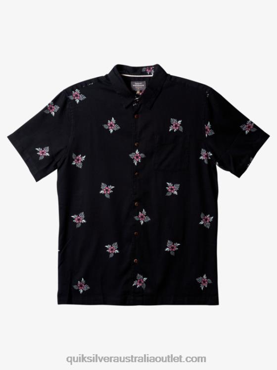 Quiksilver Men Waterman Small Pedals Short Sleeve Shirt H2N4B424 black small pedals