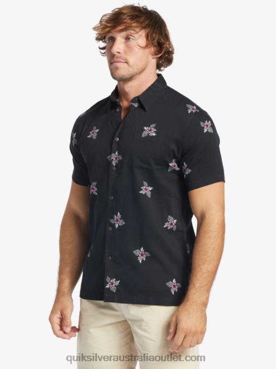 Quiksilver Men Waterman Small Pedals Short Sleeve Shirt H2N4B424 black small pedals