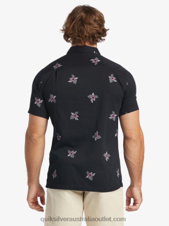 Quiksilver Men Waterman Small Pedals Short Sleeve Shirt H2N4B424 black small pedals