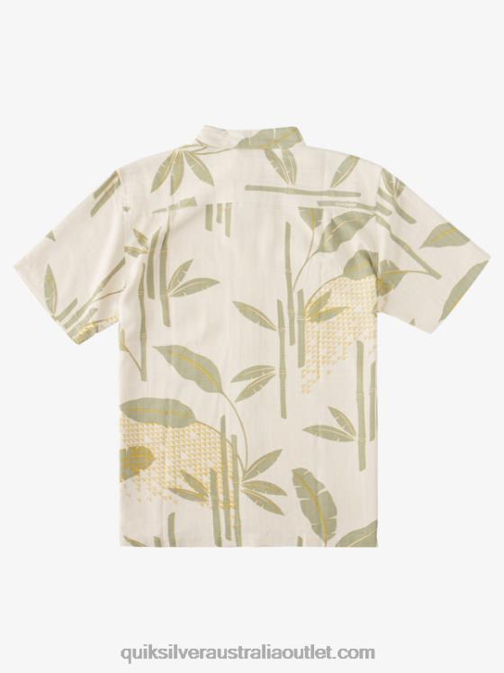 Quiksilver Men Waterman Surf Riff Short Sleeve Shirt H2N4B838 brown rice surf riff