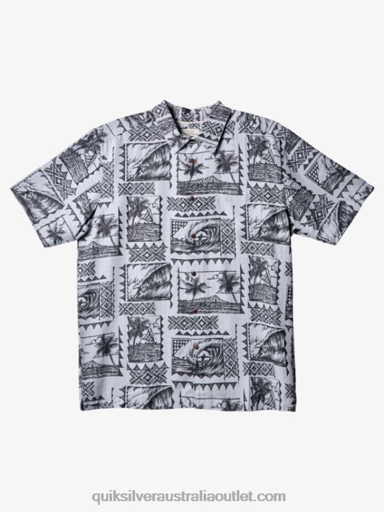 Quiksilver Men Waterman Surf Trippers Short Sleeve Shirt H2N4B433 black surf trippers