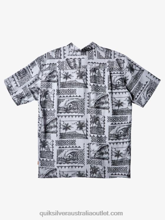 Quiksilver Men Waterman Surf Trippers Short Sleeve Shirt H2N4B433 black surf trippers