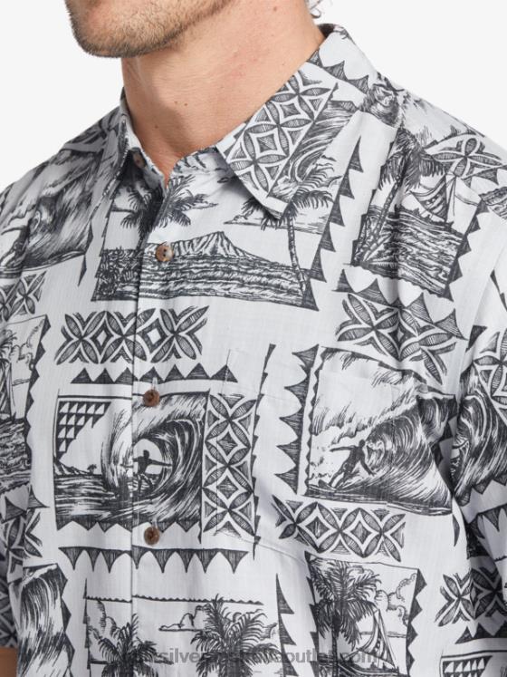 Quiksilver Men Waterman Surf Trippers Short Sleeve Shirt H2N4B433 black surf trippers