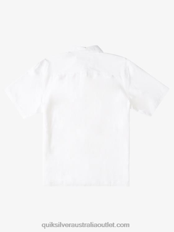 Quiksilver Men Waterman Tahiti Palms Premium Anti-Wrinkle Shirt H2N4B867 white