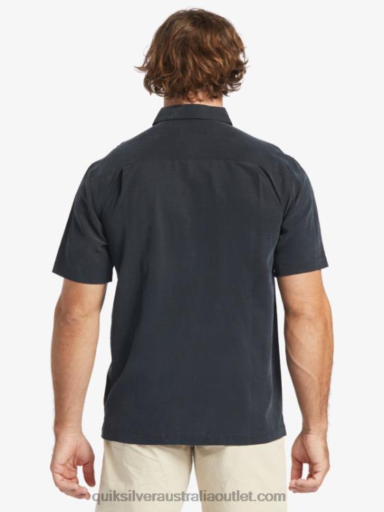 Quiksilver Men Waterman Tahiti Palms Premium Anti-Wrinkle Shirt H2N4B868 black