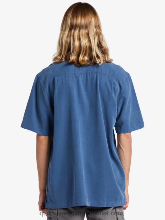 Quiksilver Men Waterman Tahiti Palms Premium Anti-Wrinkle Shirt H2N4B872 ensign blue