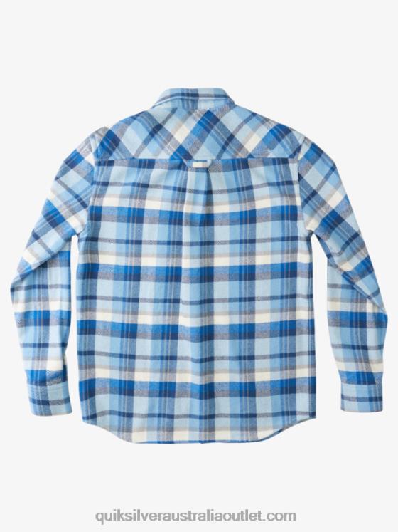 Quiksilver Men Waterman Thunder Sets Flannel Long Sleeve Shirt H2N4B1349 dusk blue thundersets