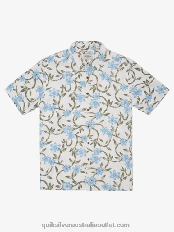 Quiksilver Men Waterman Twisted Flow Short Sleeve Shirt H2N4B1351 dusk blue twisted flow