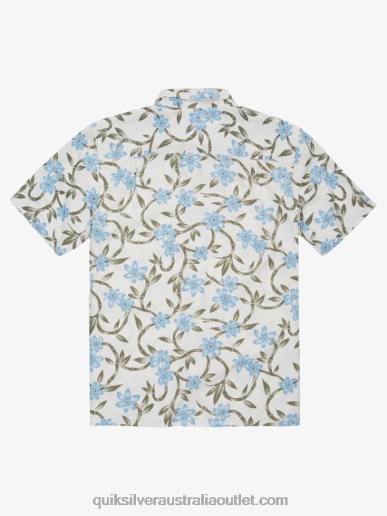 Quiksilver Men Waterman Twisted Flow Short Sleeve Shirt H2N4B1351 dusk blue twisted flow