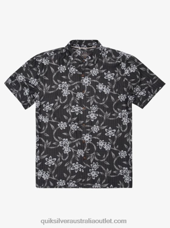 Quiksilver Men Waterman Twisted Flow Short Sleeve Shirt H2N4B1352 black twisted flow