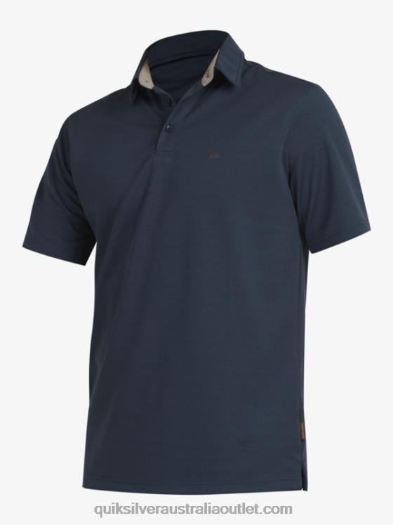 Quiksilver Men Waterman Water Short Sleeve Polo Shirt H2N4B96 midnight navy