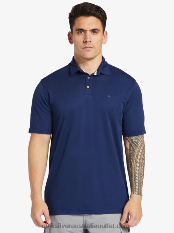 Quiksilver Men Waterman Water Short Sleeve Polo Shirt H2N4B96 midnight navy