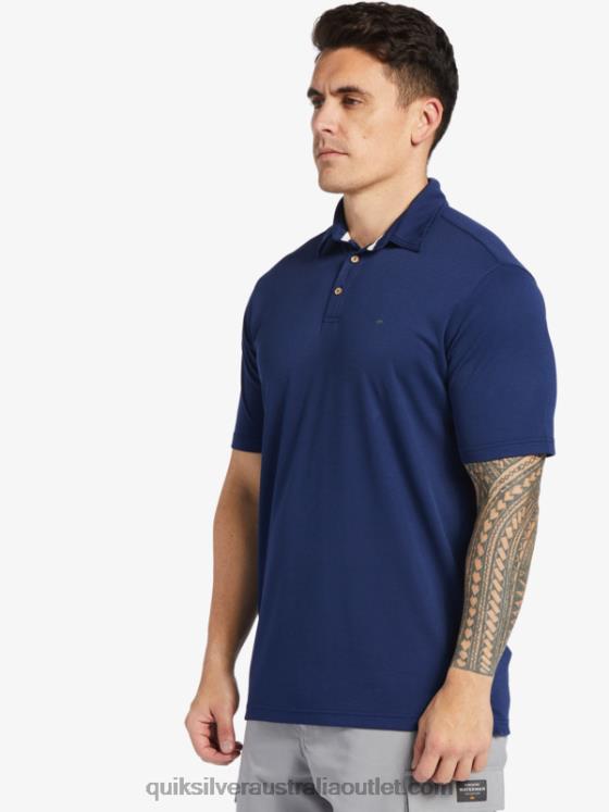Quiksilver Men Waterman Water Short Sleeve Polo Shirt H2N4B96 midnight navy