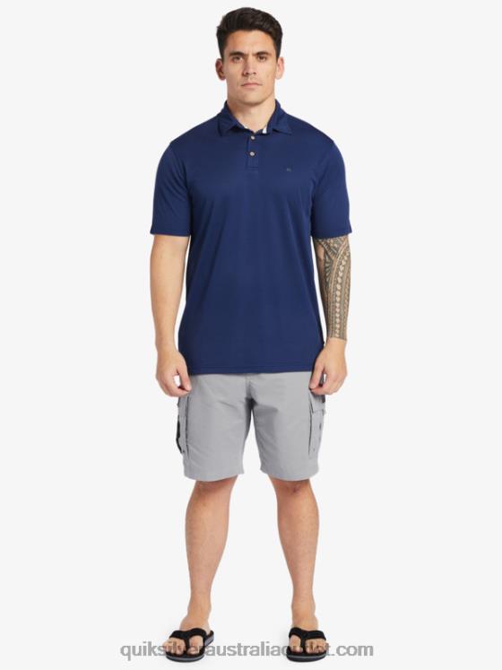 Quiksilver Men Waterman Water Short Sleeve Polo Shirt H2N4B96 midnight navy