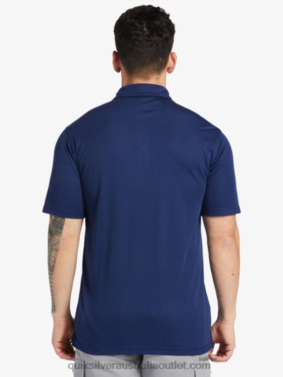 Quiksilver Men Waterman Water Short Sleeve Polo Shirt H2N4B96 midnight navy