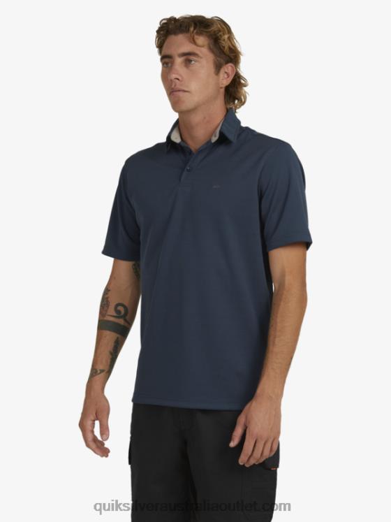 Quiksilver Men Waterman Water Short Sleeve Polo Shirt H2N4B96 midnight navy