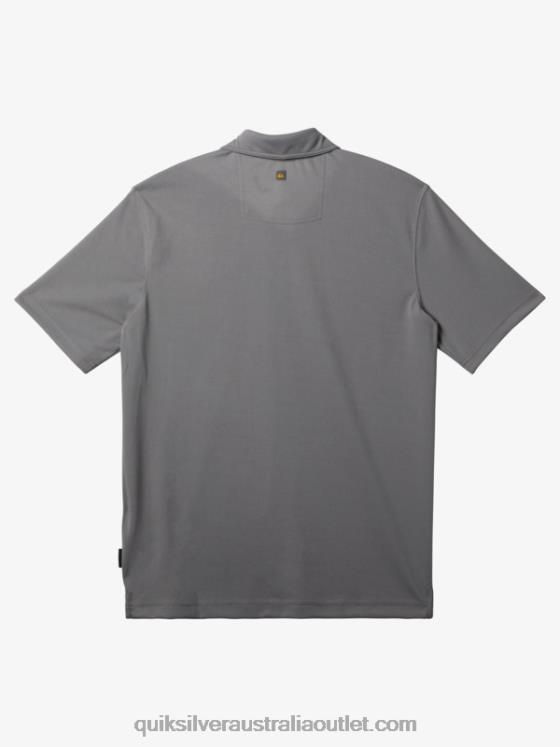 Quiksilver Men Waterman Water Short Sleeve Polo Shirt H2N4B97 sharkskin