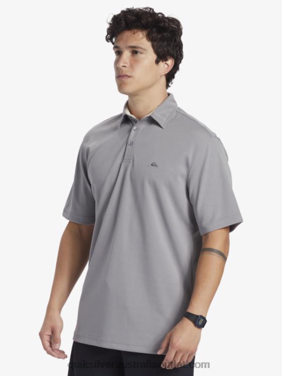 Quiksilver Men Waterman Water Short Sleeve Polo Shirt H2N4B97 sharkskin