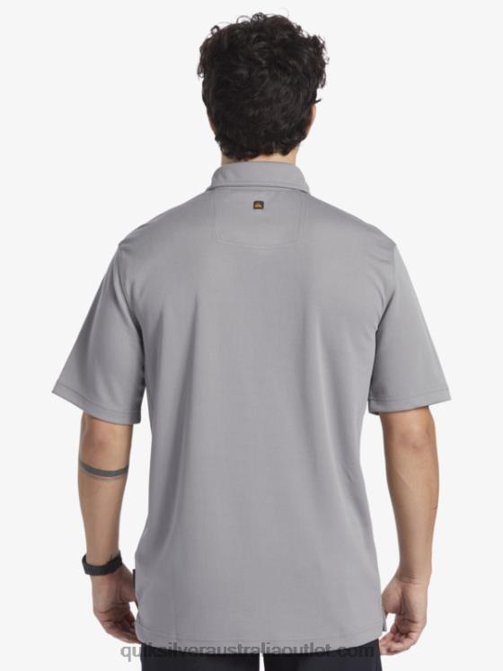 Quiksilver Men Waterman Water Short Sleeve Polo Shirt H2N4B97 sharkskin