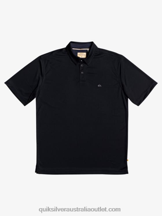 Quiksilver Men Waterman Water Short Sleeve Polo Shirt H2N4B98 black