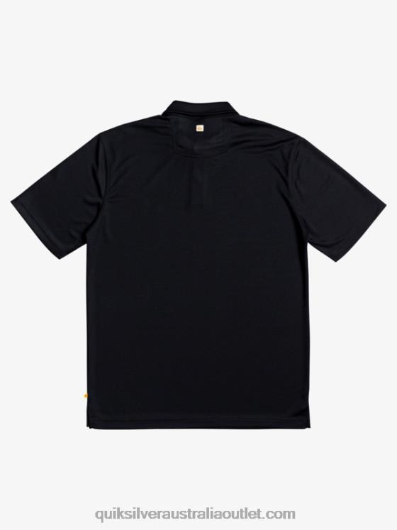 Quiksilver Men Waterman Water Short Sleeve Polo Shirt H2N4B98 black