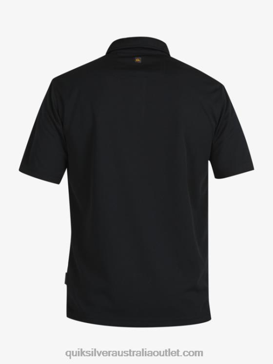 Quiksilver Men Waterman Water Short Sleeve Polo Shirt H2N4B98 black