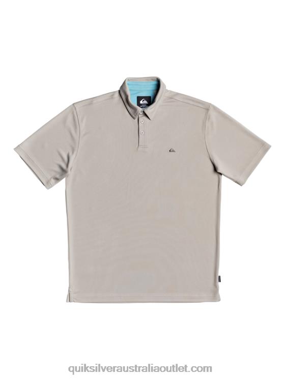 Quiksilver Men Waterman Water Short Sleeve Polo Shirt H2N4B99 flint gray