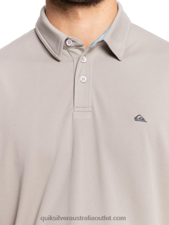 Quiksilver Men Waterman Water Short Sleeve Polo Shirt H2N4B99 flint gray