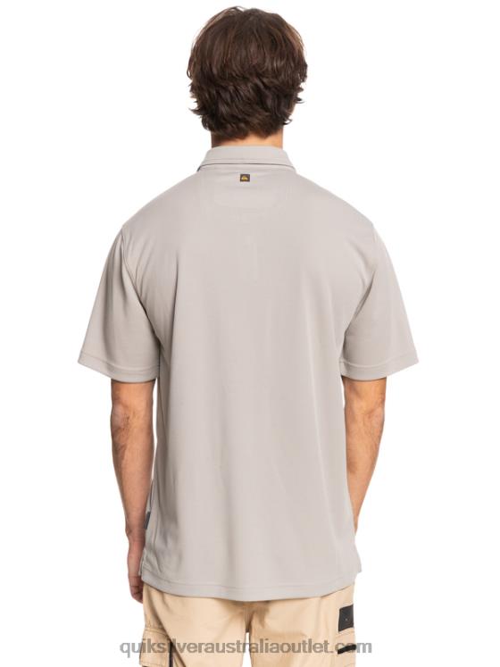 Quiksilver Men Waterman Water Short Sleeve Polo Shirt H2N4B99 flint gray