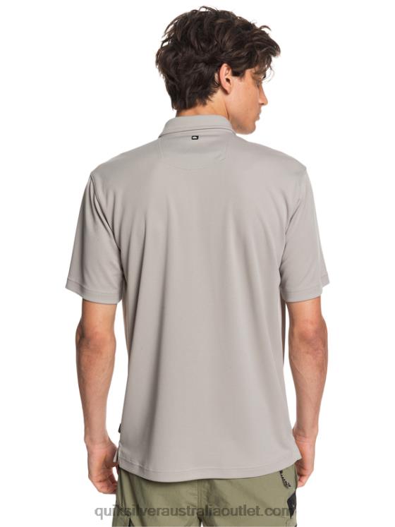Quiksilver Men Waterman Water Short Sleeve Polo Shirt H2N4B99 flint gray