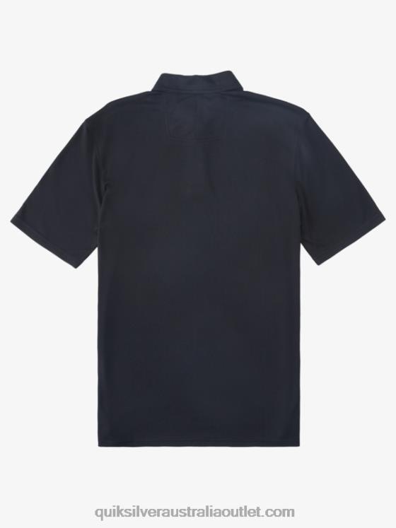 Quiksilver Men Waterman Waterpolo Short Sleeve Polo Shirt H2N4B245 black