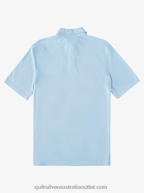 Quiksilver Men Waterman Waterpolo Short Sleeve Polo Shirt H2N4B248 dusk blue