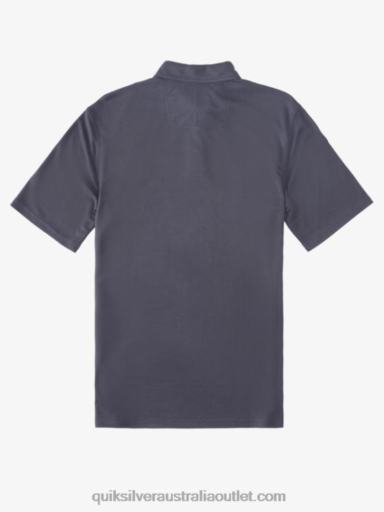 Quiksilver Men Waterman Waterpolo Short Sleeve Polo Shirt H2N4B250 blue nights