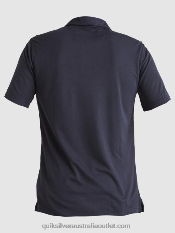 Quiksilver Men Waterman Waterpolo Short Sleeve Polo Shirt H2N4B250 blue nights