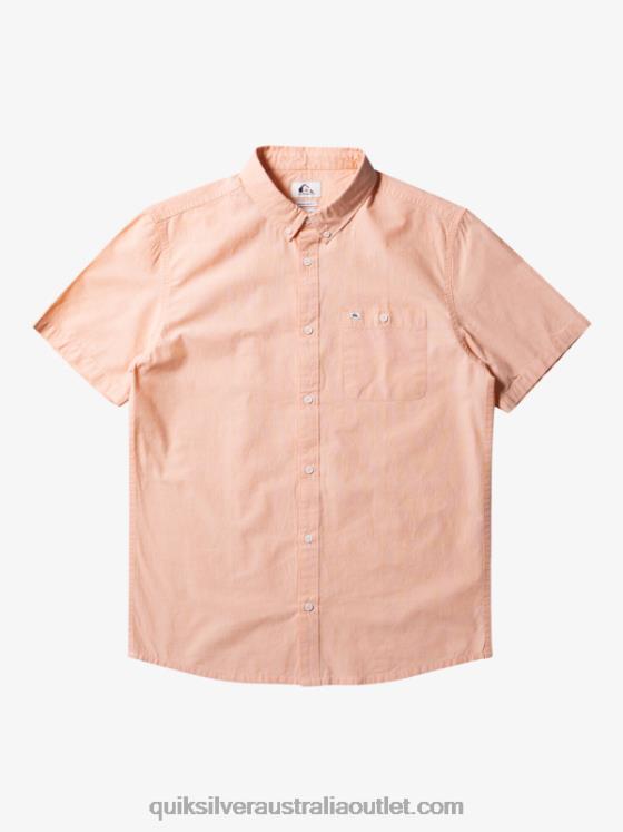 Quiksilver Men Winfall Short Sleeve Shirt H2N4B378 copper tan