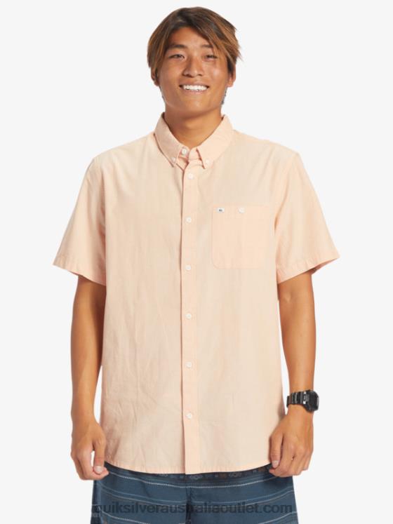 Quiksilver Men Winfall Short Sleeve Shirt H2N4B378 copper tan